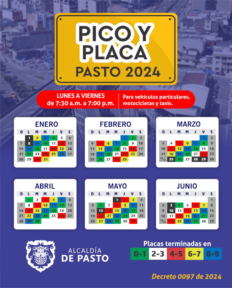 Calendario Pico y Placa 2024