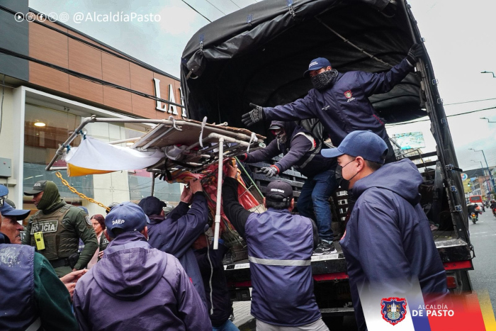 Alcaldía de Pasto continúa con los operativos para la recuperación del espacio público