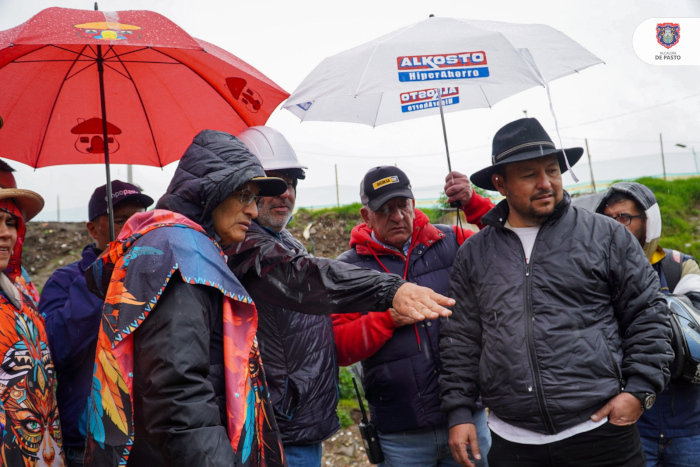 Alcaldía de Pasto atiende posible emergencia por fuertes lluvias en el barrio La Minga