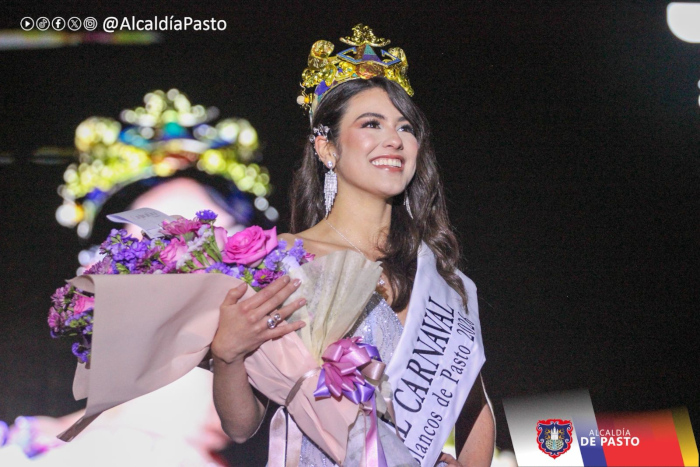 Laura Sofía Yépez Apráez es la nueva reina del Carnaval de Negros y Blancos 2026
