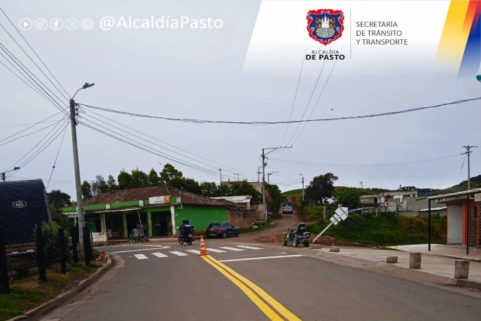 Secretaría de Tránsito y Transporte demarcó 7.6 kilómetros de vías rurales en el corregimiento de Catambuco