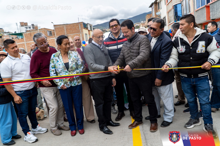 Alcaldía de Pasto inauguró obra vial en el barrio Nueva Colombia 