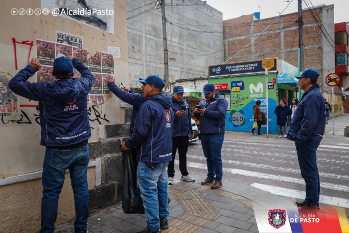 Alcaldía de Pasto fortalece acciones para recuperar el espacio público y controlar la publicidad no autorizada