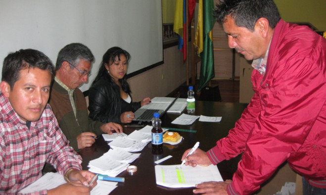 Elección  junta directiva de federación departamental de JAC - Pasto 2013