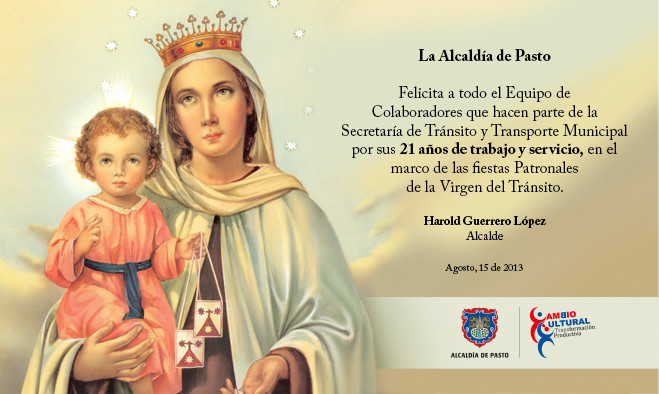 Virgen del Carmen - Secretaría de Tránsito - Pasto 2013