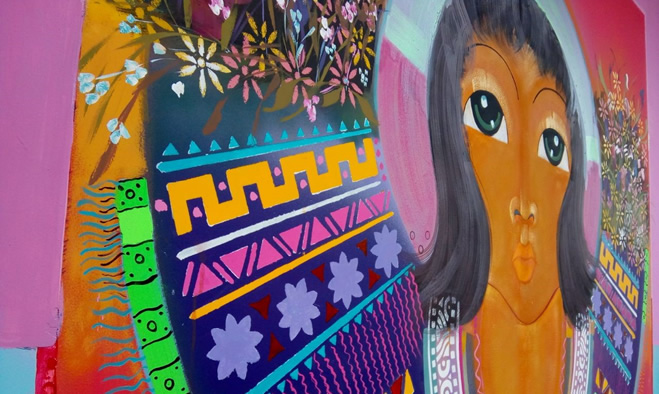 La alcaldía de Pasto financia murales artísticos en el corregimiento de La Laguna