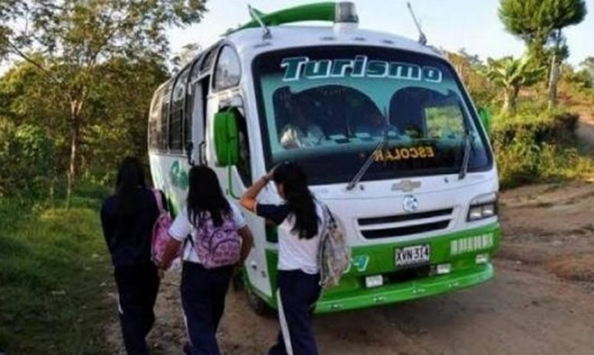 2716 estudiantes del sector rural beneficiados con transporte escolar 