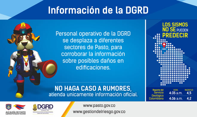 Información DGRD - sismos 12-06-2018